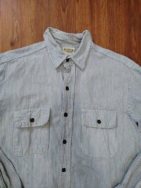 Vintage Five Brother Pinstripe Button Shirt Work Wear